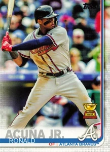 2019 Topps #1 Ronald Acuña Jr. Snowflake eyeblack - Picture 1 of 2