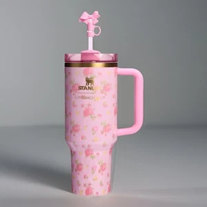 🔥STANLEY x Love Shack Fancy Tumbler 40oz Ibiza Sunset Pink BNWT🔥 - Picture 1 of 4