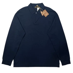NEU Loro Piana Baumwolle Langarm Polo Herren XXL schwarz - Made in Italy Neu mit Etikett - Bild 1 von 6