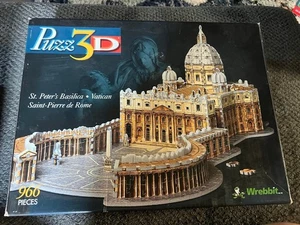 SEALED Puzz 3D Wrebbit Puzzle St. Peter's Basilica Vatican 966 Pcs (worn box) - Picture 1 of 4