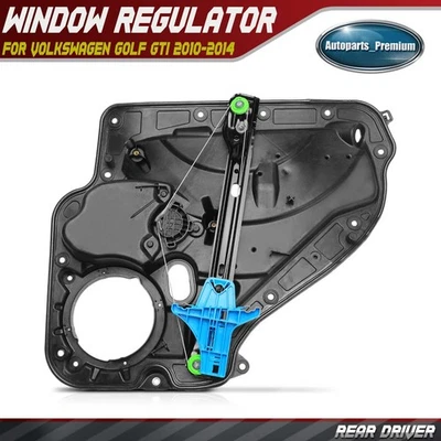 Rear Driver Side Power Window Regulator for Volkswagen Golf GTI 2010-2014 Golf R - Image 1 of 4