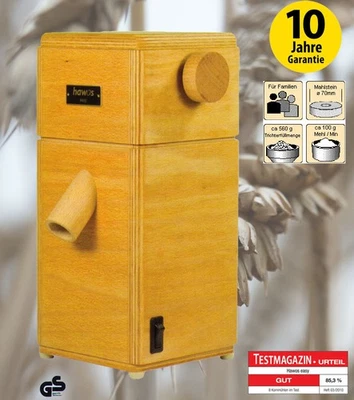 Getreidemühle easy 15 mal 15 cm Korund Keramik Mahlstein - Bild 1 von 3