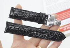 Black Genuine Alligator Leather Watch Strap Quick Release For Men's Women's #515