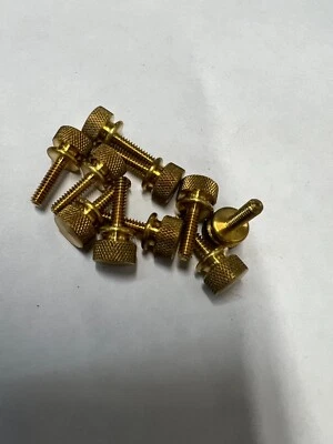 SPERRY AUTOMATICS CO Knurled Thumb Screw Brass 6-32 Thread 1/2 length - 10 Pieces - 7105B