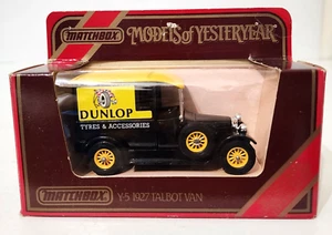 Matchbox Models of Yesteryear Y-5 1927 Talbot Van Dunlop Tyres (Vintage New) - Picture 1 of 3