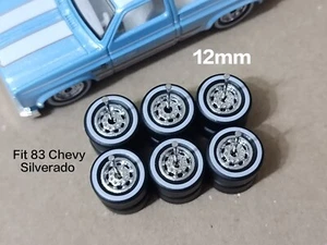 Custom Wheels Rubber Tyres 3 Sets White Wall 83 Chevy Silverado Wheels - Picture 1 of 8
