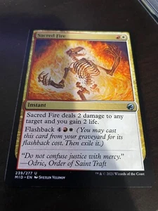 Sacred Fire Innistrad: Midnight Hunt Regular - Picture 1 of 1