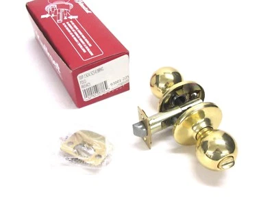 ¡NUEVO! Kwikset "300P" JUEGO DE CERRADURA DE PUERTA DE CAMA / BAÑO PRIVADO, POLO, Aleta: 3 LATÓN PULIDO Foto 1 de 4