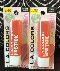 2pk LA COLORS JUST VIBIN SWEETIE C37311 RICH MOCHA CREAMY 24H COLOR LIPSTICK LOT - Picture 1 of 5