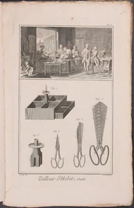 Diderot - 21 Grabado de sastrería. 32 - 1751-1776 enciclopedia o diccionario... - Imagen 1 de 5