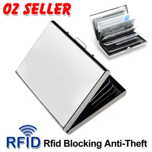 RFID Blocking Stainless Slim Wallet ID Credit Card Holder Case Protector Purse - Picture 1 of 6