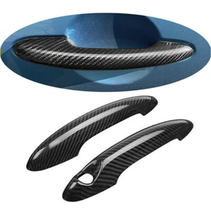 Cubierta de manija de puerta de fibra de carbono real para Cooper S JCW R55 R56 R57 R60 2007-2015 - Imagen 1 de 3