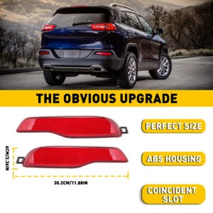Reflector Light Rear Left+Right Side Bumper Lamp For 2014-2018 Jeep Cherokee - Picture 1 of 19