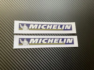 Michelin Motorbike Motorcycle Vinyl Fairing Laminated Stickers Decals x2 - Picture 1 of 1