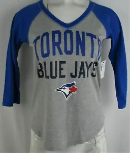 Toronto Blue Jays MLB G-III Women's V-Neck Raglan 3/4 Sleeve Shirt - Picture 1 of 7