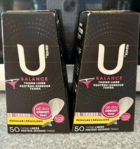 Lot Of 2 U By Kotex Barely There Everyday Thong Liners 50 Each - 2 Pack - New - Picture 1 of 1