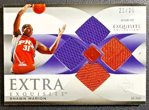 SHAWN MARION 2006-07 UD Exquisite Collection Game-Used Quad Jerseys 21/25 - Picture 1 of 2