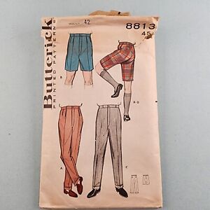 Butterick 8813 Vintage Sewing Pattern '60's Men's Pants and Bermuda Shorts 42"w