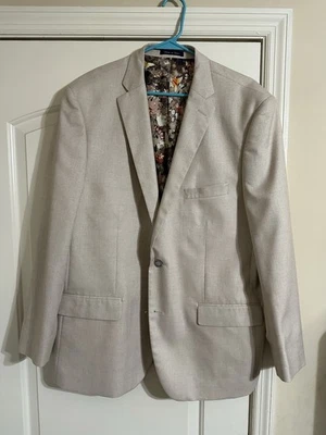 Abrigo Deportivo Alan River Para Hombre XL Beige Blazer Ligero Cachemira Forrado Viaje XL Foto 1 de 4