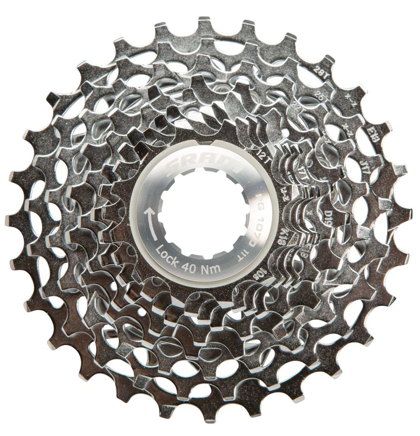 Cassette SRAM PG-1070 - 10 velocidades, 11-28t, plateado Foto 1 de 1