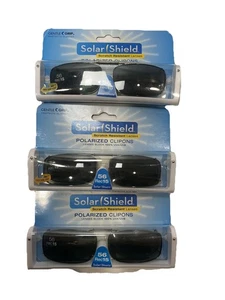 Sonnenschutz polarisierte Clip-On Sonnenbrille 56 Rec 15 Vollrahmen graue Gläser 3 Paar - Bild 1 von 2