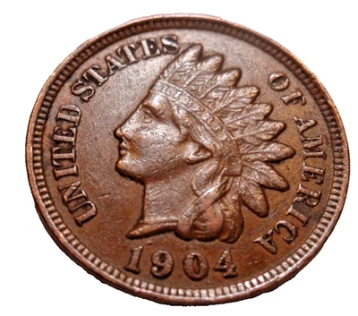 1904 XF Full Liberty Indian Head Cent Great Details Very Nice Penny - Image 1 of 4