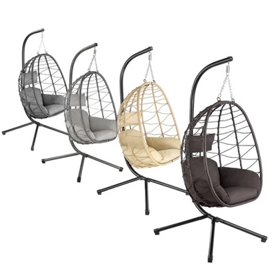HinHocker Hängesessel mit Gestell, Outdoor & Indoor, Hängestuhl, Hängeschaukel - Bild 1 von 4
