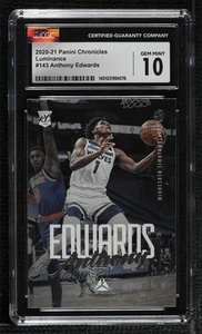 2020 Panini Chronicles Luminance Anthony Edwards #143 CGC 10 Gem Mint Rookie RC - Picture 1 of 3