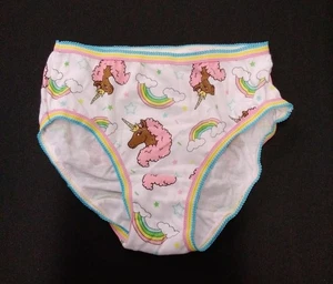 Afro Unicorn Girl's Printed Single Panty (Rainbow / Unicorn, Size 4) - Picture 1 of 1