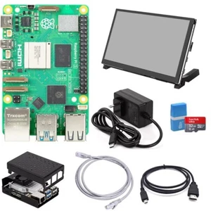 Raspberry Pi 5 (2/4/8/16GB) Full Kit - 7'' IPS Touchscreen Case PSU 32GB SD Card - Picture 1 of 10
