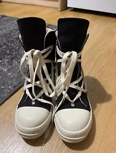SIZE 8 Rick Owens Dark Shadow Laced High Top Sneaker - Picture 1 of 4