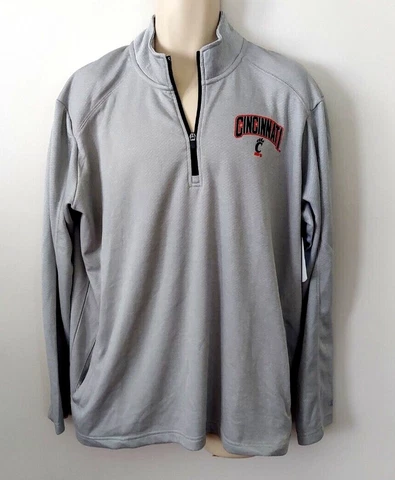 Cincinnati Bearcats Mens Jacket Size XL Quarter Zip Pullover Slash Pockets New Cover