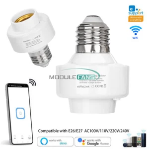 Smart WiFi Bulb Socket E26 E27 Light Bulb Adapter EWeLink Alexa Google Control - Picture 1 of 18