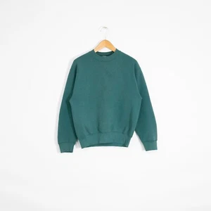Vintage 90s BVD Blank Sweatshirt Medium - Green Crewneck Faded Distressed USA - Bild 1 von 6