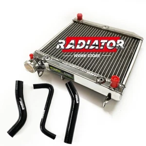 Polished Radiator For 2004-2009 05 Honda TRX450ER TRX450R/ER TRX450R &Black Hose - Picture 1 of 10