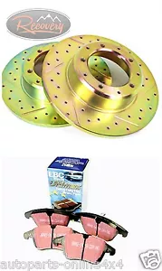 KIT DE DISCOS Y ALMOHADILLAS PERFORADOS LAND ROVER DISCOVERY 2 TD5 1998 04 RENDIMIENTO DELANTERO - Imagen 1 de 1