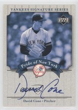 2003 Upper Deck Yankees Signature Series Pride of New York David Cone Auto