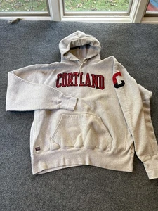 SUNY Cortland Red Dragons Hoodie Sweatshirt Mens 2XL Gray NCAA College Made USA - Picture 1 of 11