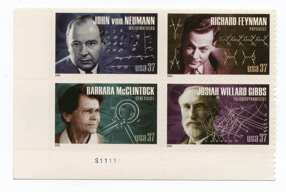 Scott #3909a (3906) American Scientists Plate Block of 4 Stamps - MNH LL - Image 1 of 1