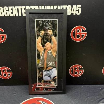 Фотография в рамке с автографом Стива Остина из Stone Cold 8x26 с подписью Beckett BAS - Изображение 1 из 3