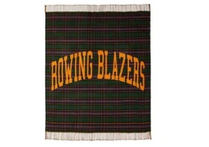 LIMITED EDITION - Rowing Blazers Plaid Throw Blanket NEW IN PACKAGE 50 x 60 in - Picture 1 of 3