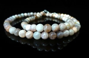 Sunstone Necklace Therapeutic Gemstone 6mm - Picture 1 of 8