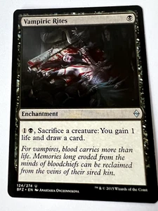 MTG MagicThe Gathering Battle for Zendikar Vampiric Rites Uncommon LP - Picture 1 of 2