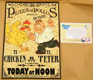 Poster stampa arte Family Guy Peter vs. Pollo 2005 COA Archivi Acme - Foto 1 di 6