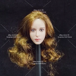 1/6 Female Head Sculpt Gold Curly Hair Rebecca Beauty Girl Carved For 12"Figure - Picture 1 of 3