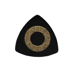 12pcs 0.71mm Cork Grip Celluloid 346 Rounded Triangle Guitar Picks Solid Black - Picture 1 of 3