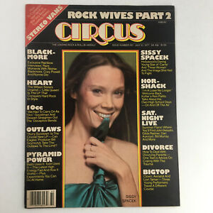 Affiche Circus Magazine 21 juillet 1977 chanteuse Sissy Spacek & Ann Wilson sans étiquette