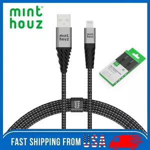 Phone Charger 3 foot Long Nylon Braided Cord Data Charging USB Cable for iPhone - Picture 1 of 20