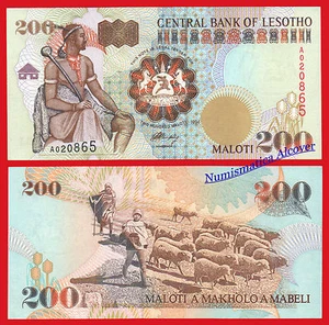 LESOTHO LESOTO 200 Maloti 1994 Pick 20 EBC / XF - Imagen 1 de 1