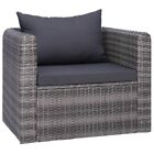 Rattan Furniture Set 1/2/3/4 Pcs Sofa Garden Outdoor Patio With Cushions Gray